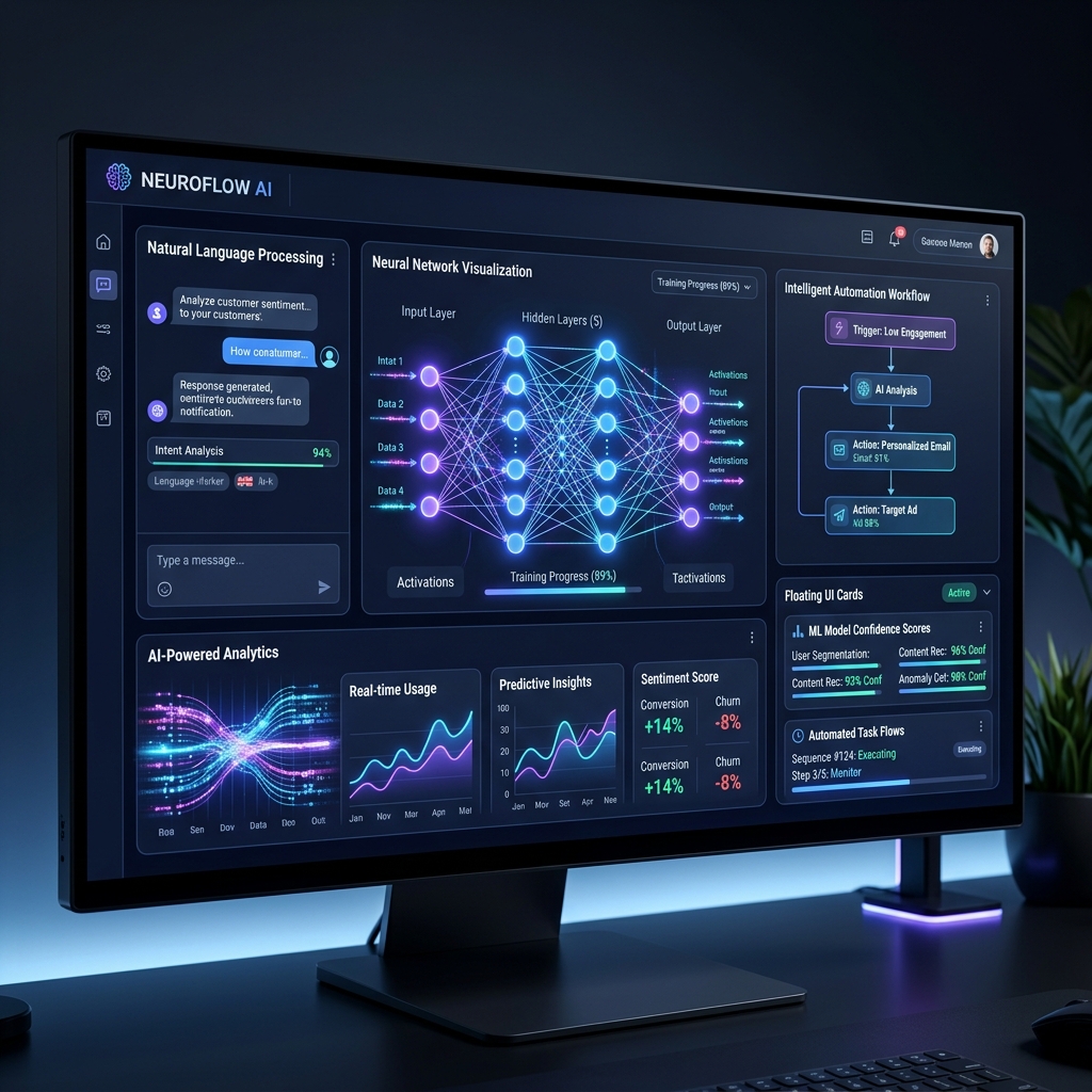 AI & Workflow Automation Showcase Mockup