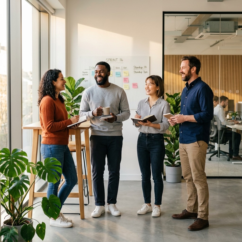 Team standup at Arcrux